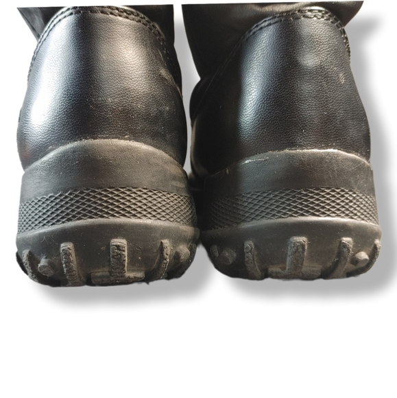 Totes Snow Boots Women’s 8 Henrique Black Winter Waterproof Faux Gray Fur - Picture 7 of 10